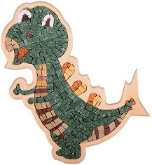 Каменна мозайка Стегозавър - Neptune Mosaic - С размери 22.5 х 15 cm