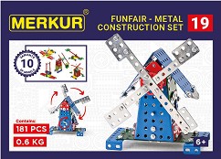 Метален конструктор Мелница 10 в 1 - Merkur - 181 части — 1594_019