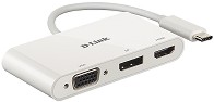 USB-C  D-Link DUB-V310 - 3  (1x HDMI 1.4, 1x VGA, 1x DisplayPort 1.2) - 