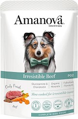 Пауч за кучета Amanova Adult — 100 г, с говеждо, за всички породи, в зряла възраст