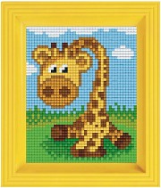 Мозайка в рамка Жирафче - Pixelhobby - Творчески комплект — 31349