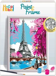 Рисуване по номера Романтичен Париж - As Company - Творчески комплект от серията Paint & Frame — 1038-41022