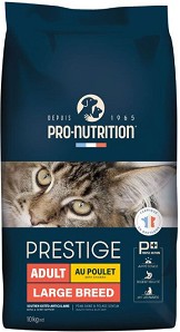 Суха храна за котки Pro-Nutrition Adult Large Breed - 10 кг, с пилешко, от серията Prestige Cat, за едри породи, в зряла възраст