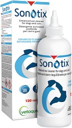 Почистващ лосион за уши за кучета и котки Vetoquinol Sonotix - 120 мл