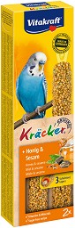 Крекери за вълнисти папагали Vitakraft - 2 броя, с мед и сусам