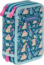 Несесер с ученически пособия - Astra S.A. - С 3 отделения от серията Бонбонено зайче — 503026002