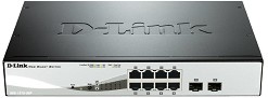  D-Link DGS-1210-08P - 8  PoE, 2  SFP, 1000 Mbps - 
