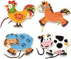 Дървени фигури на животни с връзки - Viga Toys — 51325