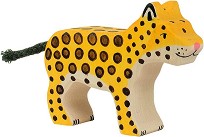 Дървена фигурка на малко леопардче - Holztoger — Holztiger 80567
