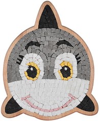 Каменна мозайка Акула - Neptune Mosaic - С размери 23.5 х 19 cm
