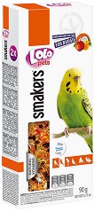 Крекери за вълнисти папагали Lolo Pets - 2 × 45 г, с плодове, от серията Smakers