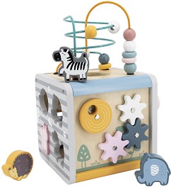 Дървен дидактически куб - Viga Toys - От серията PolarB — 44030