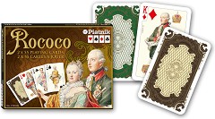 Карти за игра - Rococo Bridge WK - Комплект от 2 тестета — Piatnik PIA213045
