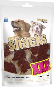 Лакомства за кучета Magnum Real Meat Snacks XXL Pack - 400 г, със заешко и патешко