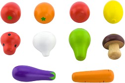 Дървен комплект за игра Плодове и зеленчуци - Viga Toys — 50734
