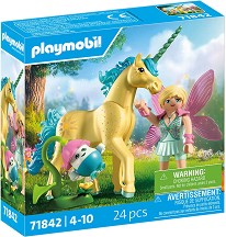 Playmobil - Еднорог: Слънчев цвят с фея — 71842