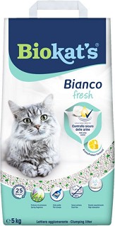 Бентонитова постелка за котешка тоалетна Biokats Bianco Fresh - 5 кг, с аромат