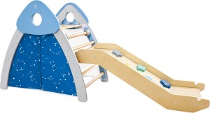 Дървена пързалка с катерушка - HaPe - С размери 178 / 53 / 80 cm — 1222