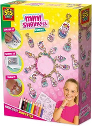 Направи си гривни с талисманчета Unicorn Sweeties - SES Creative - Творчески комплект от серията Mini Shrinkies — 14172