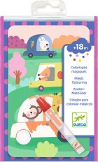 Оцветявай с вода На път - Djeco - Творчески комплект — DJ09074