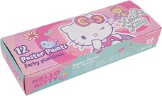 Темперни бои Colorino Kids - 12 цвята x 20 мл на тема Hello Kitty