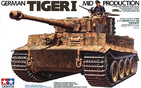 Танк - German Tiger I Mid Production - Сглобяем модел — Tamiya 35194