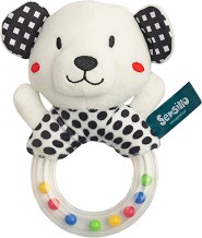 Дрънкалка Мече - Sensillo Bear - От серията Black & White