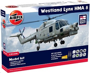 Военен хеликоптер - Westland Lynx HMA8 - Сглобяем авиомодел - комплект с лепило и боички — Airfix A50112