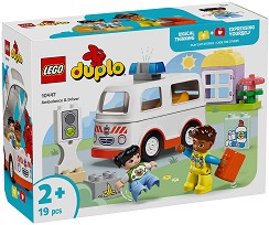 LEGO Duplo - Линейка и шофьор - Детски конструктор — 10447