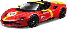 Метална количка Ferrari SF90 Stradale Asseto Fiorano - Bburago - С мащаб 1:18, от серията Ferrari Race & Play — 18/16021
