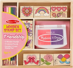 Дървени печати Melissa & Doug - Приятелство — 1632