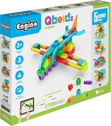 Детски конструктор Engino - Самолет 5 в 1 - От серията Qboidz