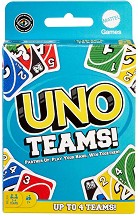 Уно - Teams - Семейна настолна игра с карти — Mattel 173053