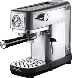 Кафемашина Ariete ESPRESSO METAL SLIM 1381/10, 1300W, 15 bar, 1.1 л, Манометър, Инокс