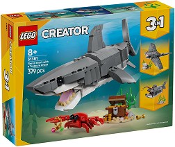 LEGO Creator - Свирепа акула и сандък със съкровище - Детски конструктор — 31381