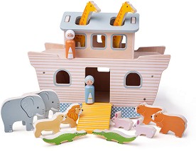 Дървена играчка Ноевият ковчег - Bigjigs Toys — 32013