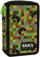Несесер с ученически пособия BackUp DW 81 - С 2 отделения от серията Pixel Game — 710186