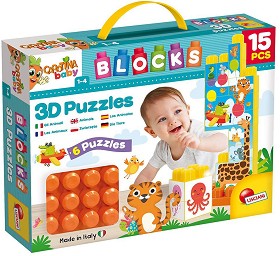 Детски конструктор Lisciani Giochi - Животни - От серията Carotina Baby