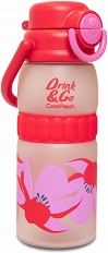 Детска пластмасова бутилка Cool Pack Sphera - С вместимост 740 ml от серията Flores Rosa — Z32914