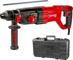 Електрически перфоратор Raider RDP-HD63 - С куфар и аксесоари от серията Pro