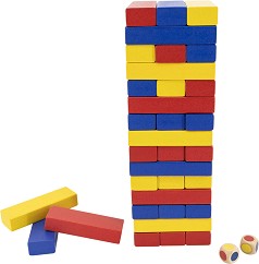 Дженга - Игра с дървени елементи за подреждане — Viga Toys 56215