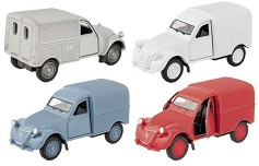 Метална количка Citroen 2CV Fourgonnette - Goki - С отварящи се врати и pull-back механизъм — 12296