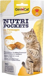 Лакомства за котки GimCat Nutri Pockets - 60 г, със сирене и таурин
