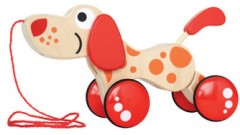 Дървена играчка за дърпане HaPe - Куче