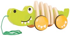 Крокодил - Дървена играчка за дърпане — HaPe