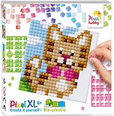 Мозайка с пиксели XL Коте - Pixelhobby - Творчески комплект — 41045-Kitten2