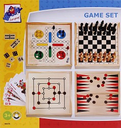 Комплект от 8 настолни игри — Woodyland 90076