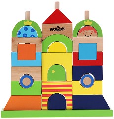 Дървена къщичка за нанизване WoodyLand — 90235