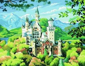 Нарисувай картина Sequin Art - Замъкът Нойшванщайн - Творчески комплект — 0128