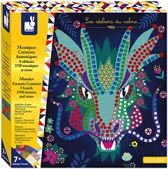 Мозайка фантастични животни - Janod - Творчески комплект — J07904